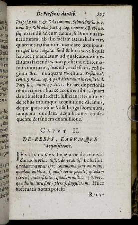 De Rebus, Earumque acquisitione.