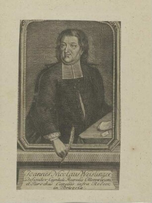 Bildnis des Iohannes Nicolaus Weislinger