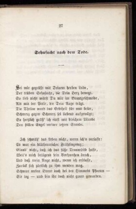 Sehnsucht nach dem Tode