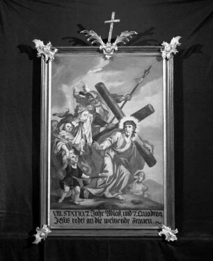Vierzehn Kreuzwegbilder — Station 8: Christus spricht mit den weinenden Frauen