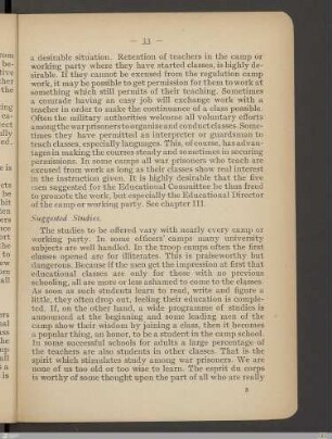 Suggested studies