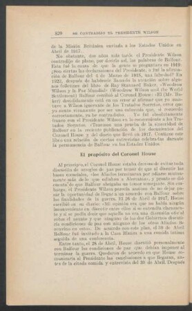 El propósito del Coronel House