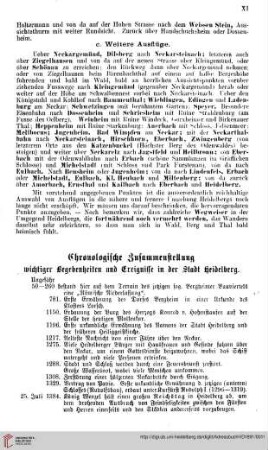 Chronologische Zusammenstellung wichtiger Begebenheiten und Ereignisse