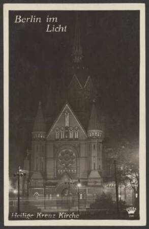 Ansichtskarte "Berlin im Licht", Heilig-Kreuz-Kirche
