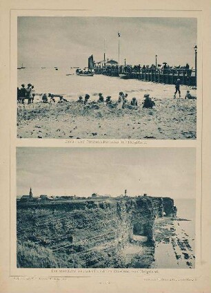 Helgoland - Bootsbrücke und westliche Felswand