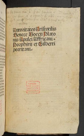 Auctoritates Aristotelis et aliorum philosophorum