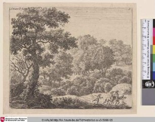 [Landschaft mit zwei Reitern; Two riders]