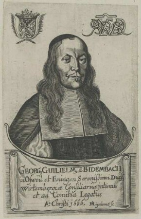 Bildnis des Georgius Guilielmus â Bidembach
