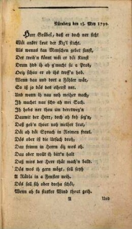 Grübels Correspondenz und Briefe in Nürnberger Mundart