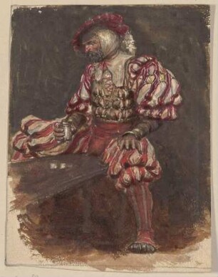 Würfelnder Landsknecht