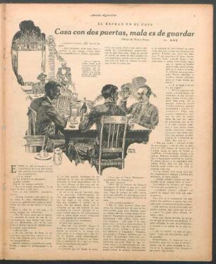 Casa con dos puertas, mala es de guardar : El refrán en el café