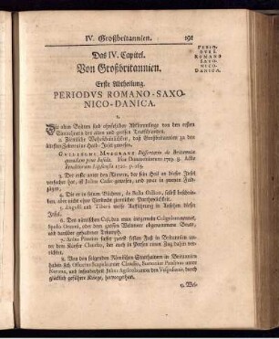 Das IV. Capitel. Von Großbrittannien.