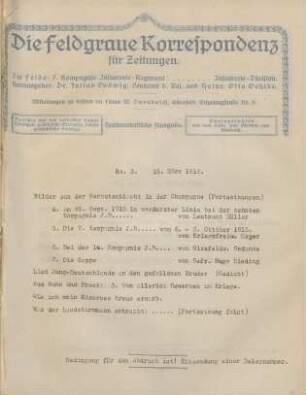 3.1916: Zeitungsdienst Feldgrau