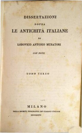 Dissertazioni sopra le antichita italiane : con note. 3