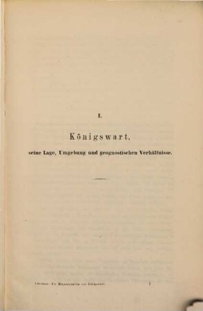 Die Mineral-Quellen von Königswart vom physikalisch-chemischen und medicinisch therapeutischen Standpunkte geschildert