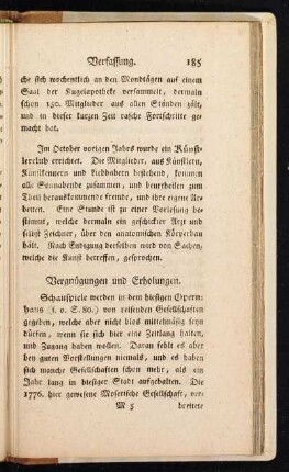 Vergnügungen und Erholungen.