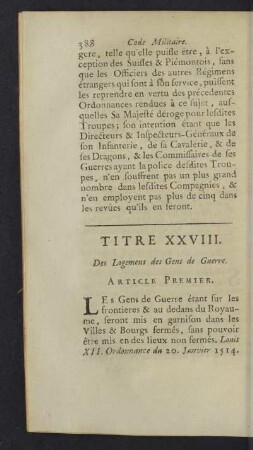 Titre XXVIII.