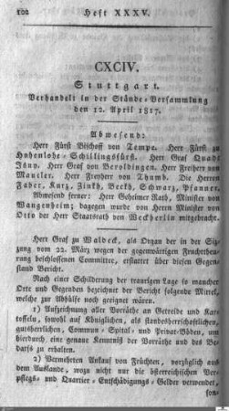194. Sitzung, Stuttgart, 12.4.1817
