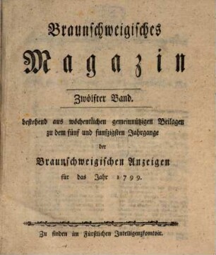 Braunschweigisches Magazin. 12. 1799