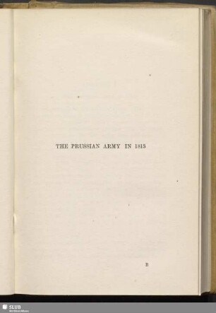 The prussian army in 1813