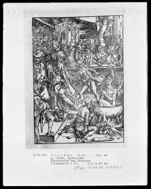 Große Passion, Apokalypse und Marienleben — Apokalypse — Ölmartyrium des Johannes