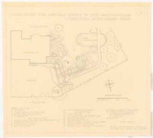 Wohngarten Anton-Fahne-Weg 6, Düsseldorf: Vorentwurf für den Gartenhof, Grundriss 1:100