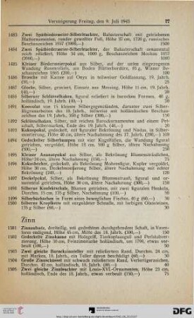 Zinn (Nr. 1501-1518)
