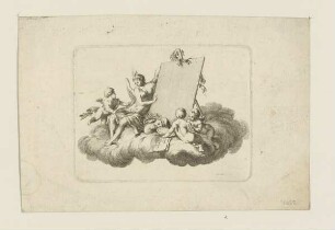 Vignette mit Allegorie der Malerei