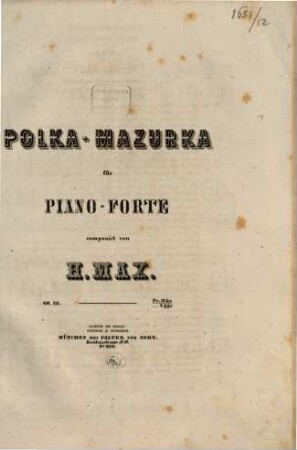 Polka-Mazurka für Piano-Forte op. 52