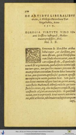 De Artibus Liberalibus oratio