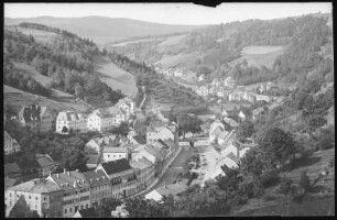 Glashütte. Blick auf Glashütte
