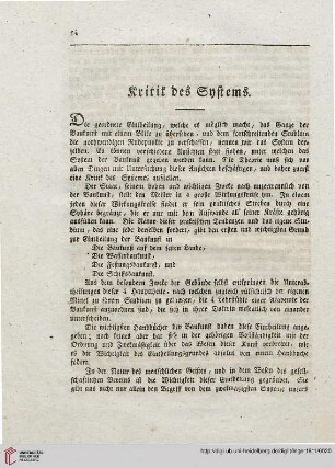 Kritik des Systems