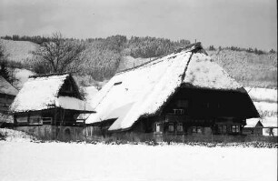 Gutach: Vogtsbauernhof; Freilichtmuseum im Schnee
