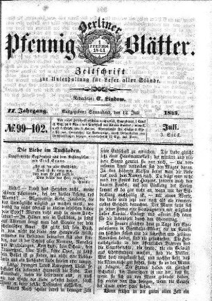 No. 99-102, Sonnabend, den 12.Juli