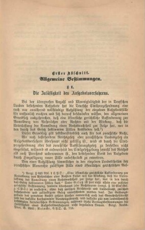 Erster Abschnitt. Allgemeine Bestimmungen.