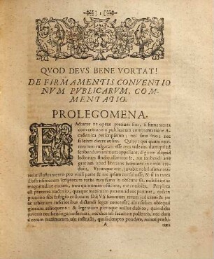Johan. Nicolai Hertii ... Invitatio, Cvm Per-Illvstris Et Generosissimvs Dominus, Dn. Frid. Lvdovicvs Waldner De Frevndstein, Eqves Alsatvs, Solennem De Conventionvm Pvblicarvm Firmamentis Proximo Jovis Die Habitvrvs Esset Dissertationem