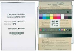 Entnazifizierung Helene Hoffmann , geb. 21.06.1905 (Telefonistin)