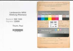 Entnazifizierung Paul Thurm, geb. 14.11.1900 (Lehrer)