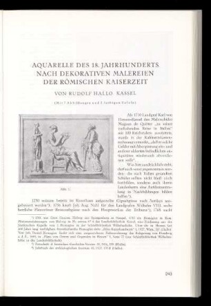 15. Aquarelle des 18. Jahrhunderts nach dekorativen Malereien der römischen Kaiserzeit (1931)