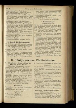 Königl. preuss. Zivilbehörden