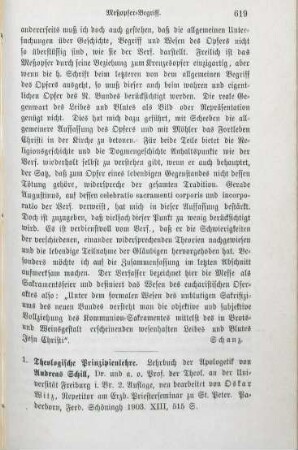 619-621 [Rezension] Schill, Andreas, Theologische Prinzipienlehre