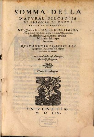 Somma della natural filosofia
