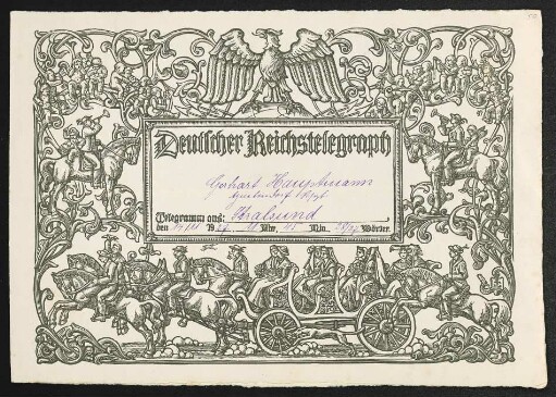 Brief von Hermann Haussmann an Gerhart Hauptmann