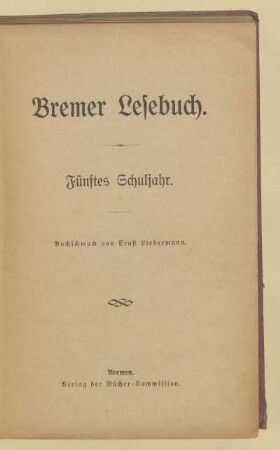 Schuljahr 5, [Schülerband]: [Schulj. 5, [Schülerbd.]]