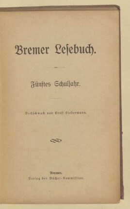 Schuljahr 5, [Schülerband]: [Schulj. 5, [Schülerbd.]]
