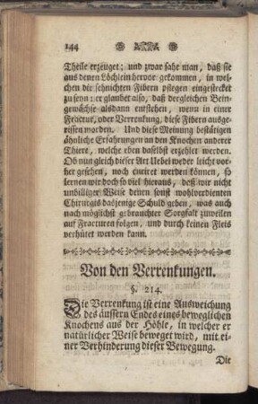 Von den Verrenkungen