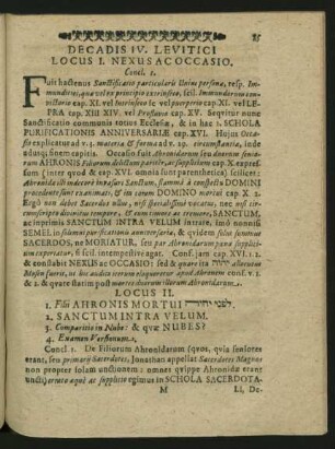 Decadis IV. Levitici.