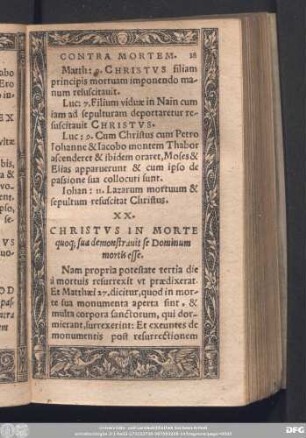 XX. Christus In Morte quoq[ue] sua demonstravit se Dominum mortis esse.