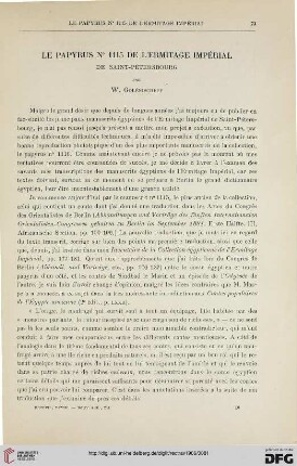 28: Le papyrus n° 1115 de l'Ermitage impérial de Saint-Pétersbourg