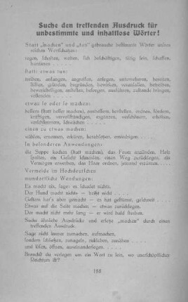 Suche den treffenden Ausdruck für unbestimmte und inhaltslose Wörter